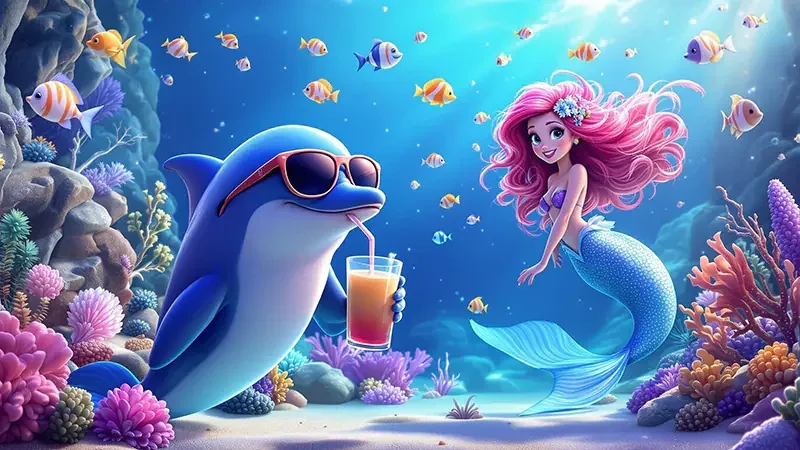 Ilustrasi permainan tembak ikan di lobi RR999
